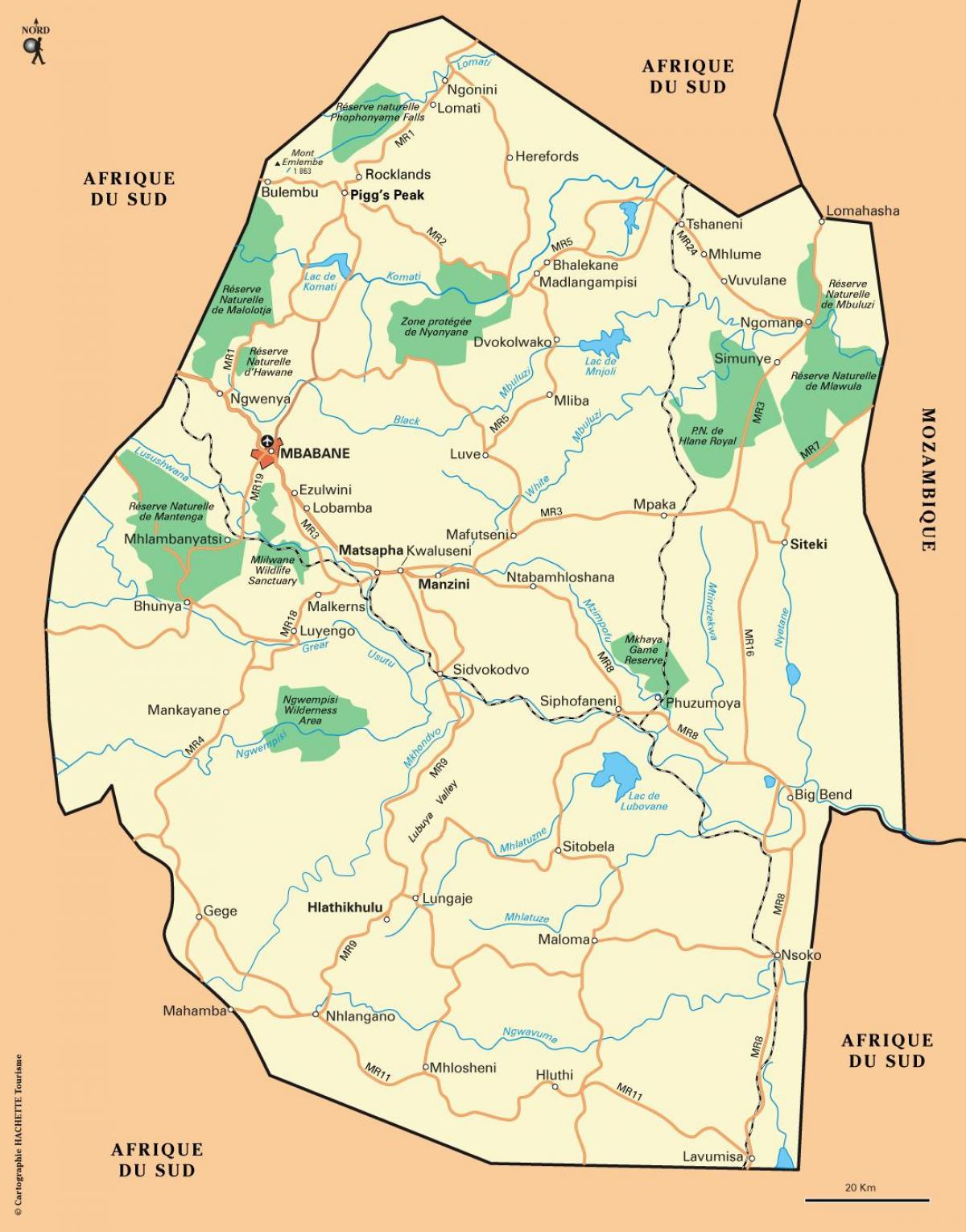 ezulwini thung lũng Len bản đồ